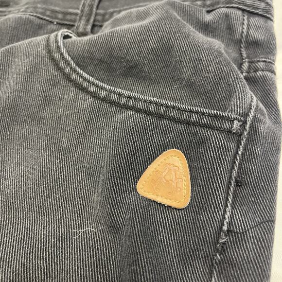 kdmk’s Vintage Black Jeans Straight Leg Men’s Size 32 Y2K Denim Logo Patch - Picture 4 of 10